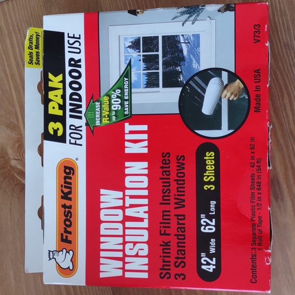 Frost King Window 42" 62" (3 sheets) + Patio Door Insulation kit for indoor use - Picture 2 of 5